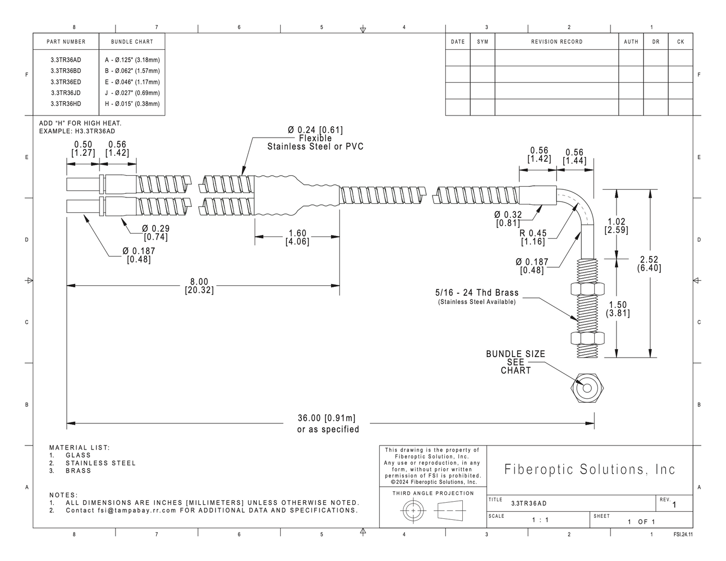 3.3 TR Threaded Right Angle