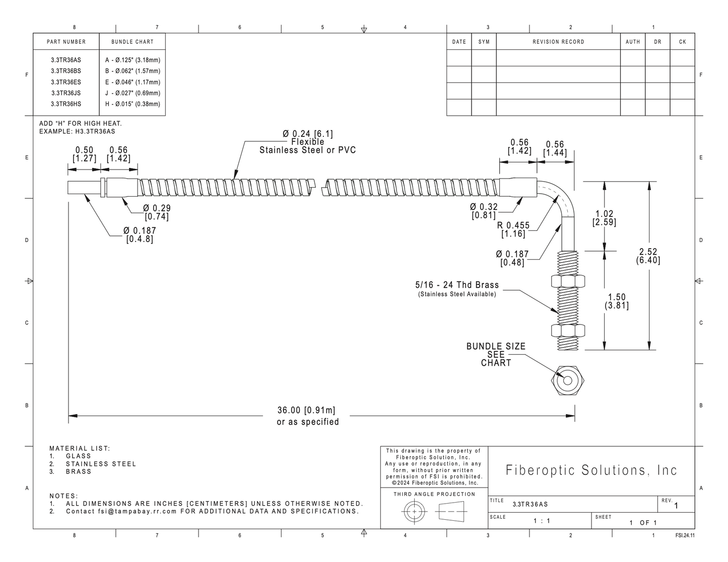 3.3 TR Threaded Right Angle