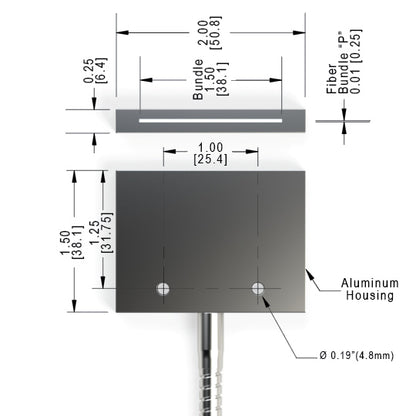 P  0.010" x 1.50" Rect. 2" Flat Housing