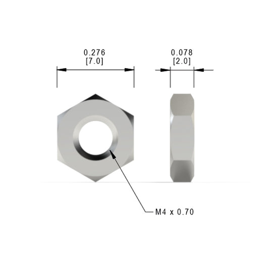HexNut M4 Threaded nut