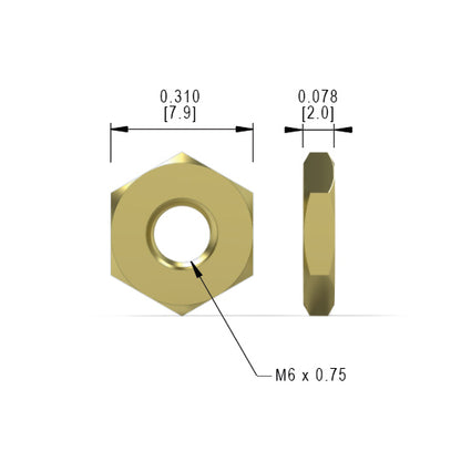 HexNut M6x0.75 Threaded nut