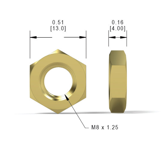 HexNut M8x1.25 Threaded nut