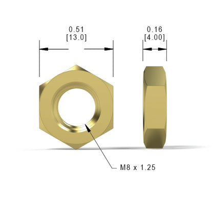HexNut M8x1.25 Threaded nut