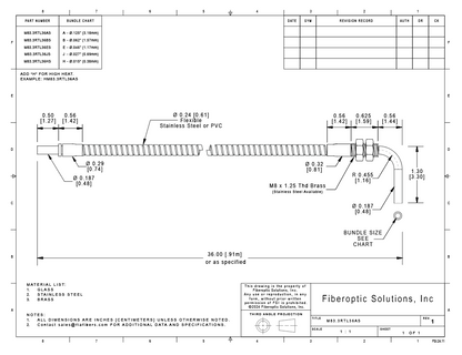 M8 3.3 RTL (1.58mm) Right Angle Threaded