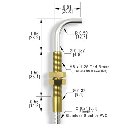 M8 RT Right Angle Threaded