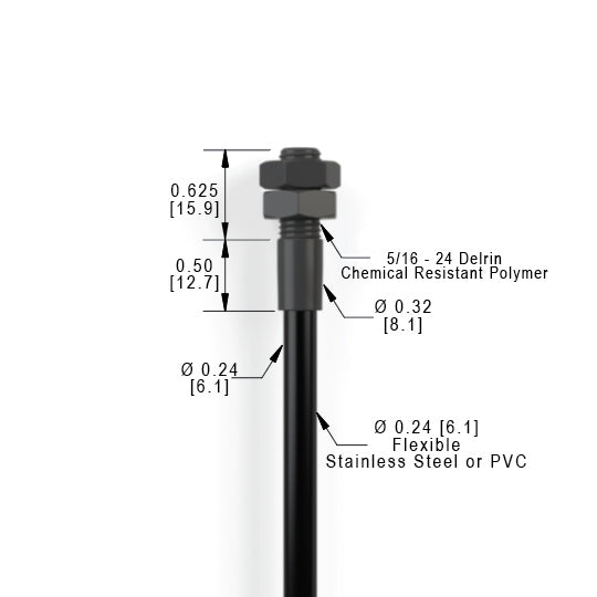 TDGPL Delrin Threaded End Tip
