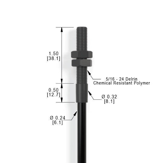 TDGP Delrin Threaded End Tip