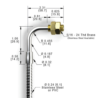 TRL (0.625") Threaded Right Angle