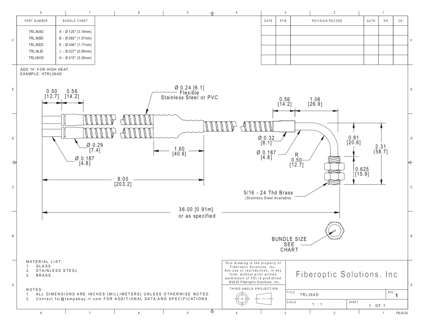TRL (0.625") Threaded Right Angle