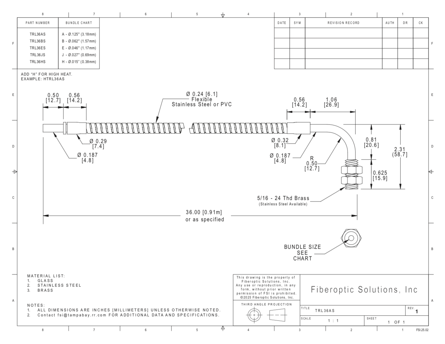 TRL (0.625") Threaded Right Angle